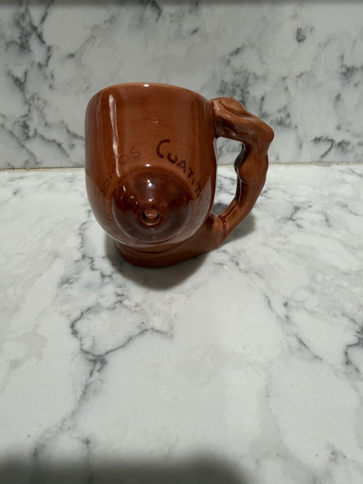 Vintage 70's Boobie/Boob/Nipple Mug Breast Pin Up Lady Glazed Ceramic Sculptural