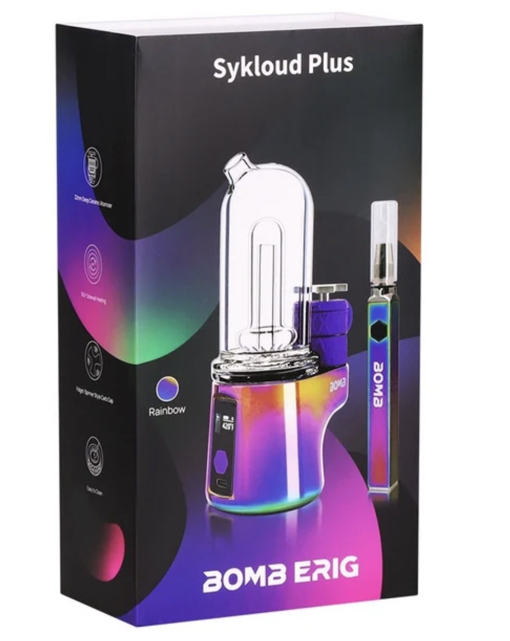 BOMB ERIG Skycloud Plus (Sykloud) Rainbow Hookah/Shisha Device Boxed