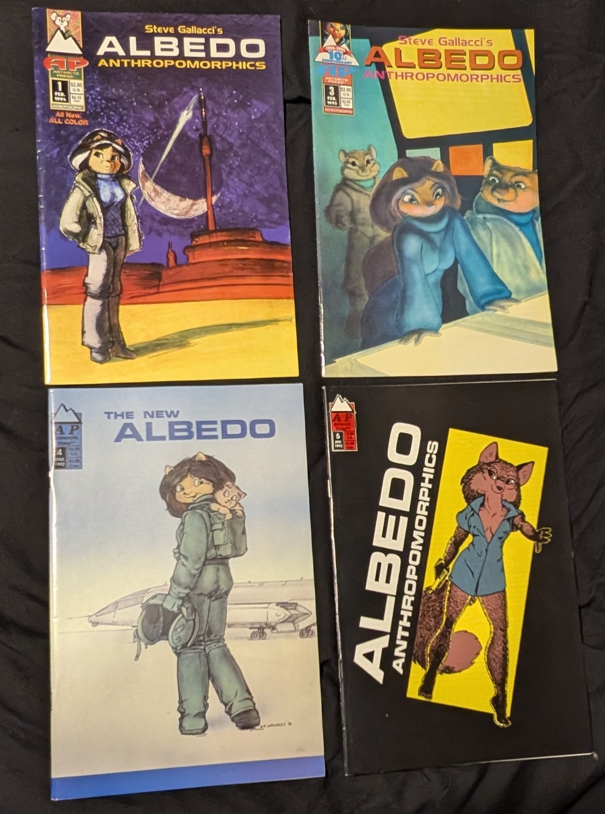 Rare Albedo Anthropomorphics Comic Lot 4 Issues Steve Gallacci Antarctic Press