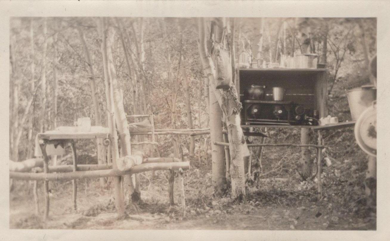 Antique 1921 Camping on Casper Mountain Wyoming RARE Original Photo
