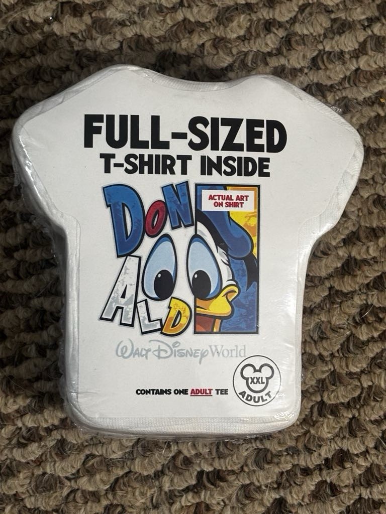NEW Vintage Walt Disney World Donald Duck Graphic T-Shirt Adult's 2XL White NEW