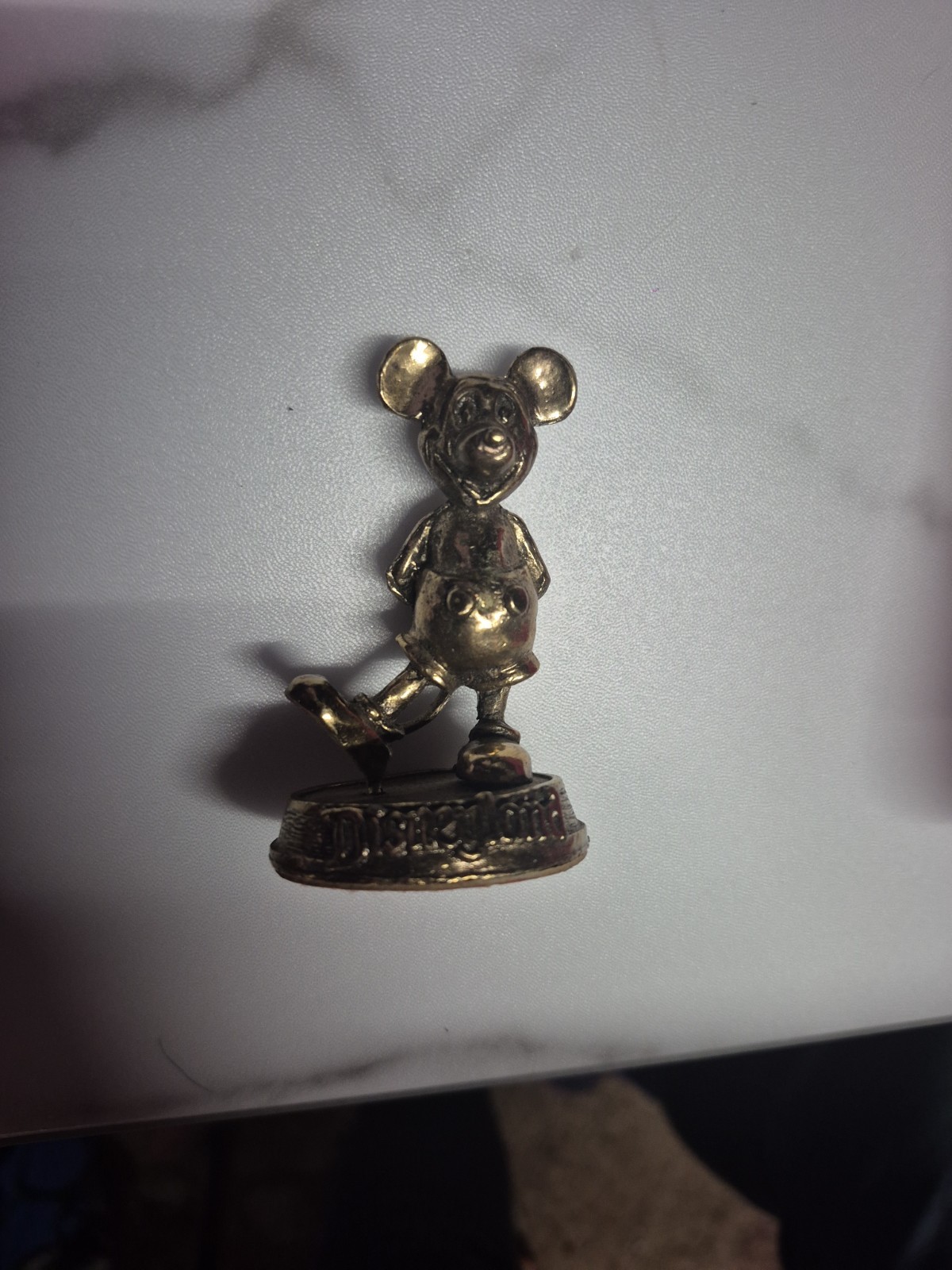 Vintage Mickey Mouse Disneyland cast metal paperweight statue Walt Disney