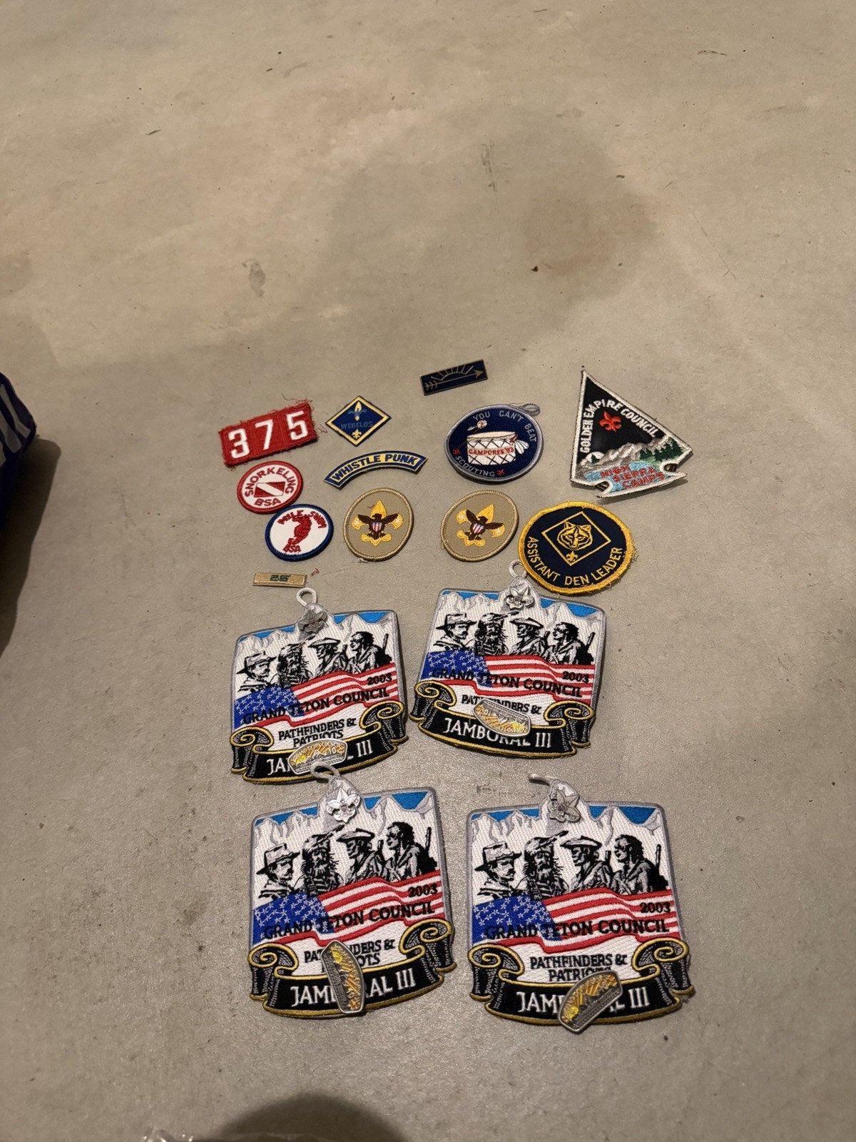 Vintage BSA Boy Scouts Patch Lot Grand Teton Jamboral Webelos Scouting Pins