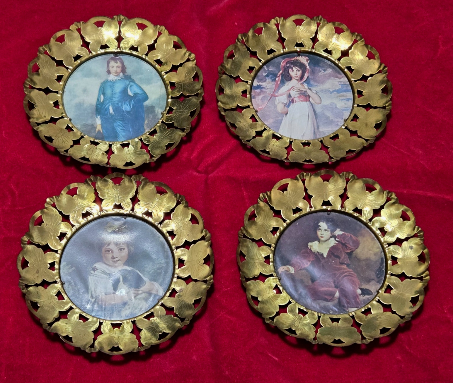 Vintage MCM Brass Victorian Pictures 6\