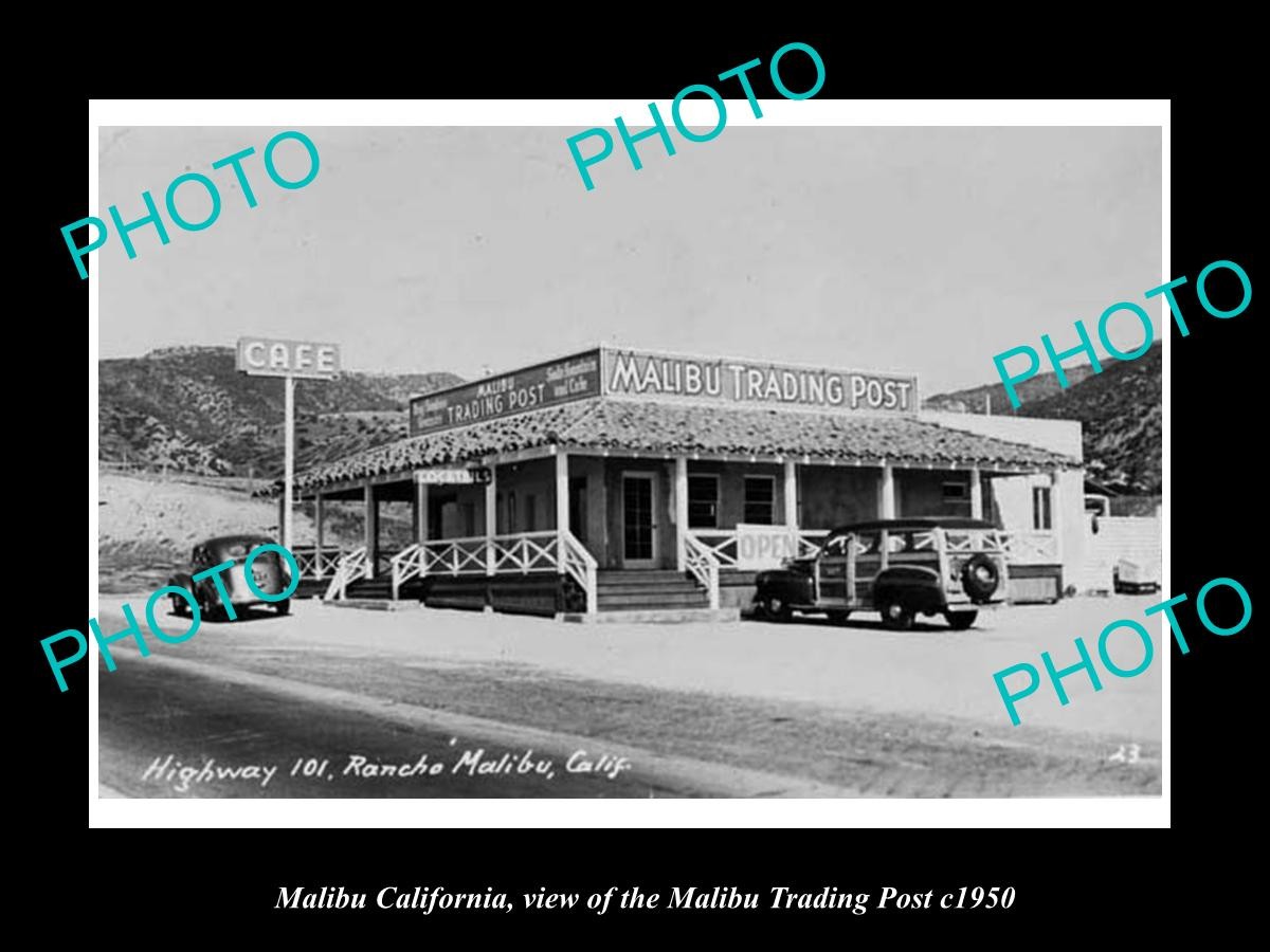 Malibu California The Malibu Trading Post c1950 Old Large Historic Photo Malibu California The Malibu Trading Post c1950 Old Large Historic Photo