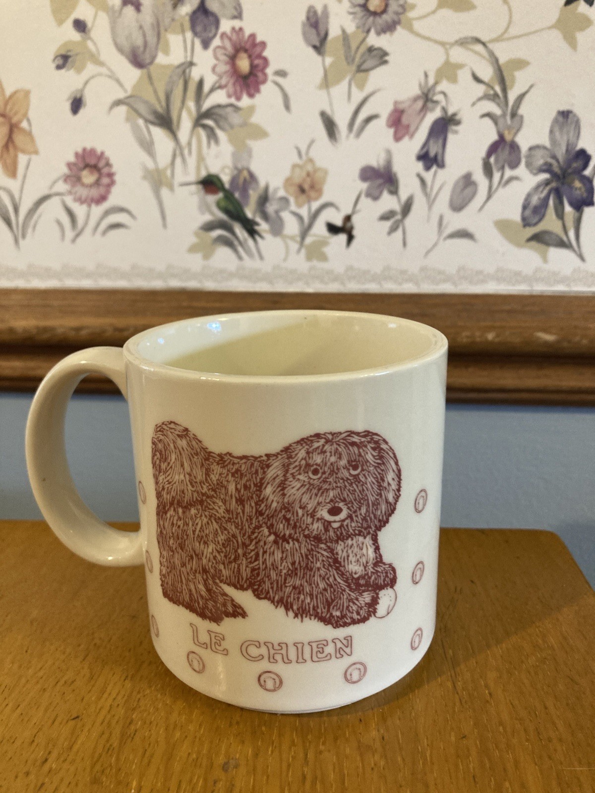 Vintage Taylor & Ng Le Chien Mug Pink 1984 San Francisco Dog Lover Tea Coffee 