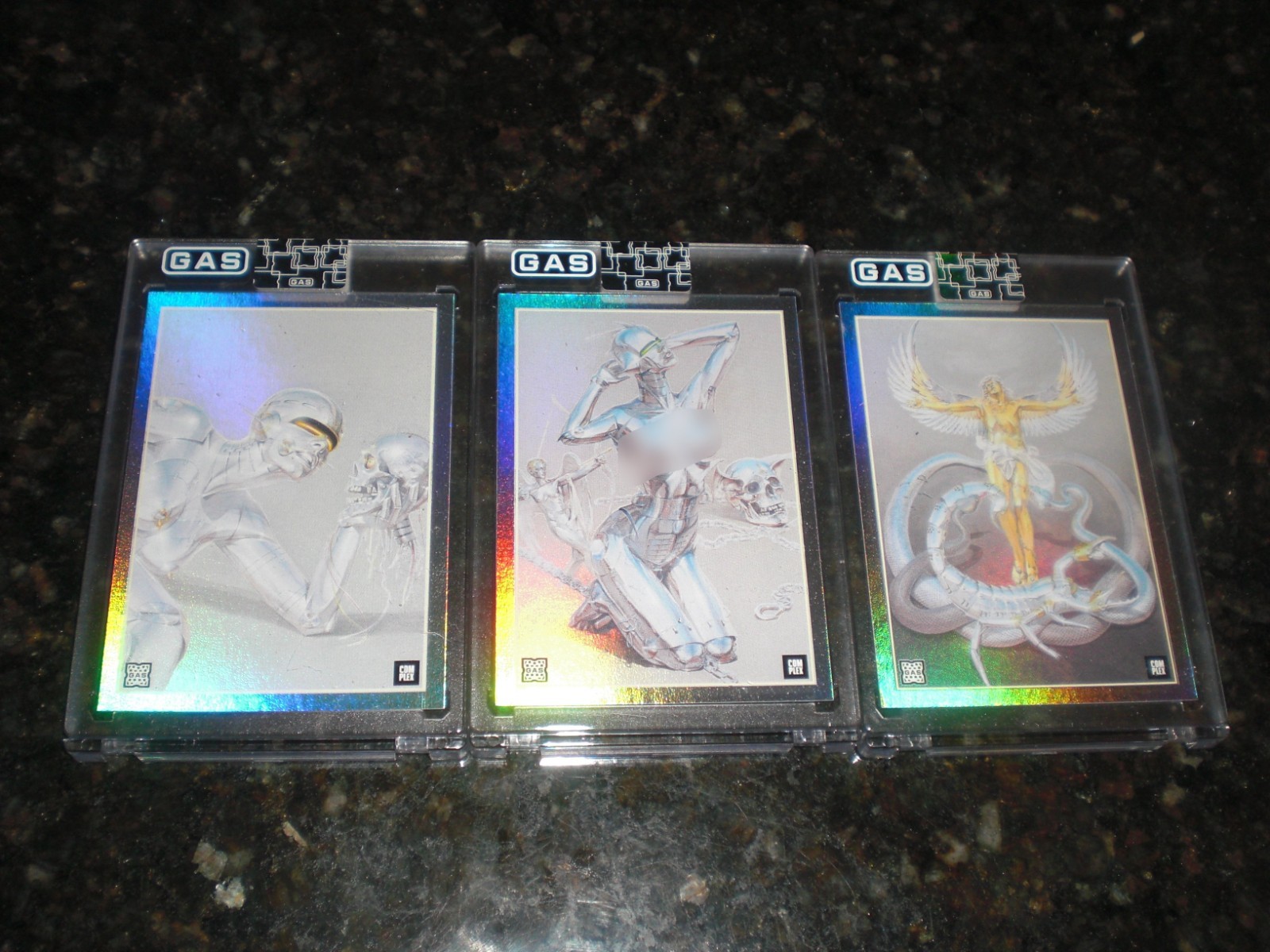 Hajime Sorayama Complex GAS Rainbow Foil Trading Card SET S1 S2 S3 COMPLETE MINT