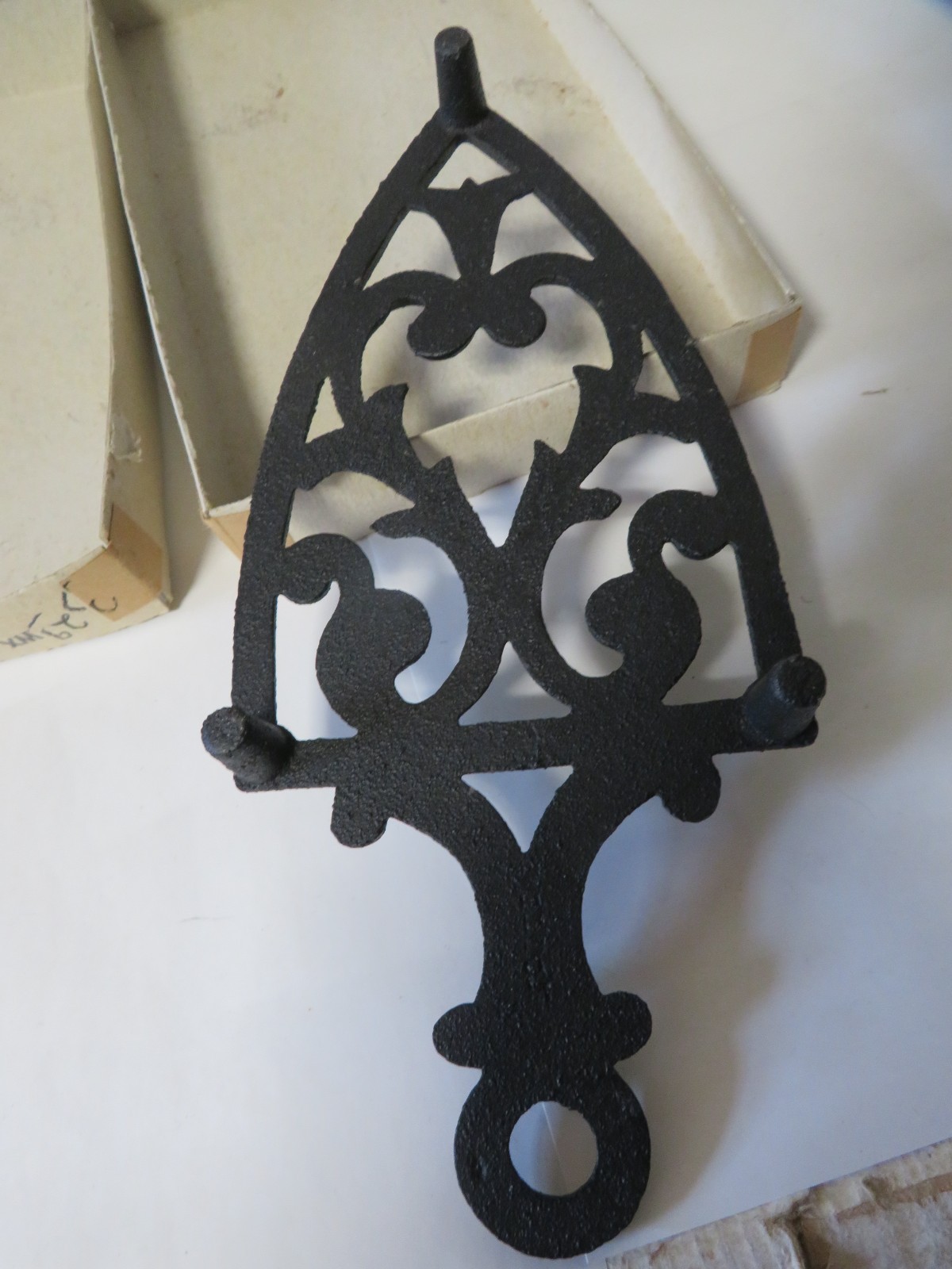 Vintage Black Wilton Cast Iron 1894 Trivet