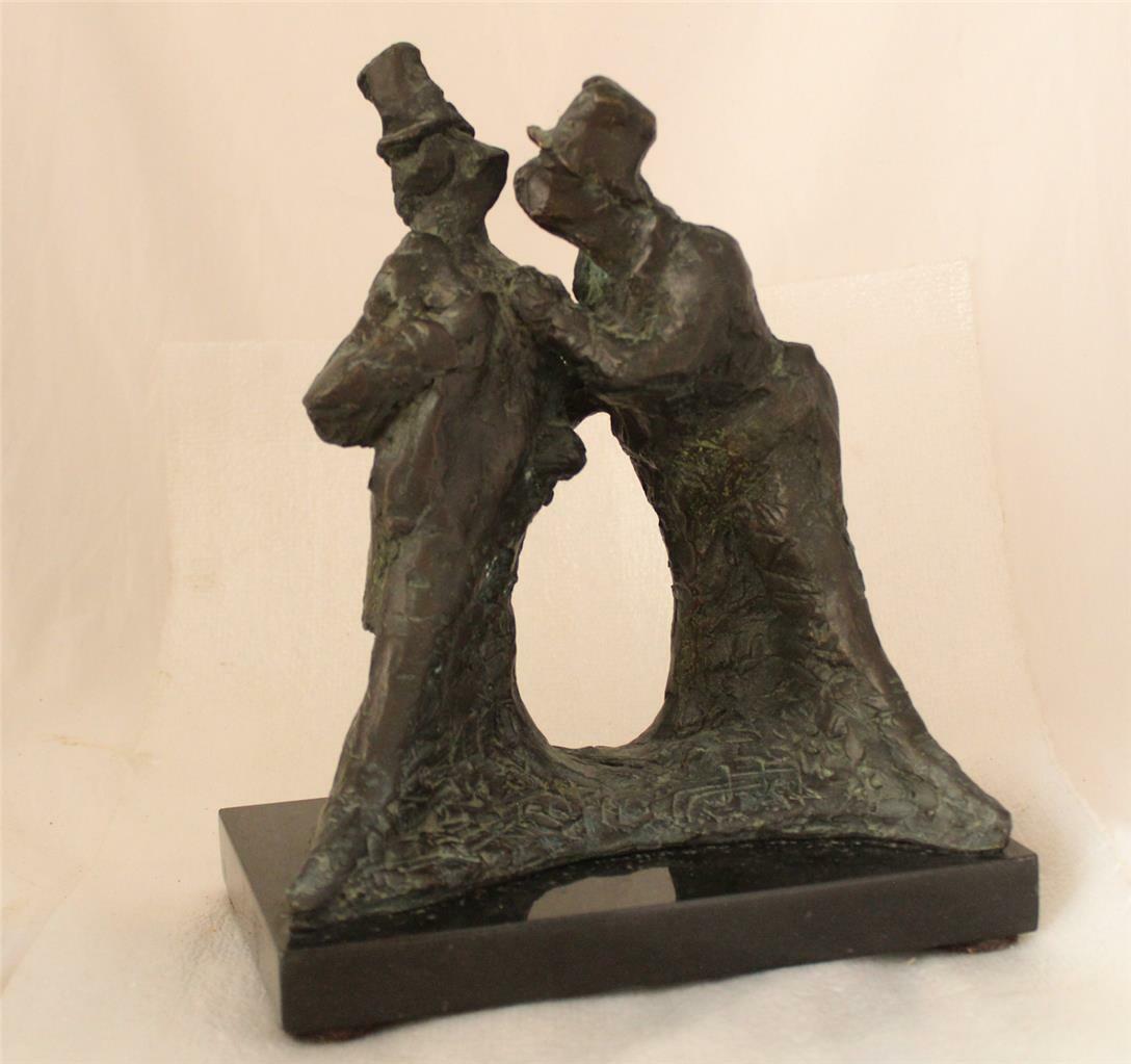 Contemporary Bronze Modernist Sculpture Giacometti Style Signed c.1960s