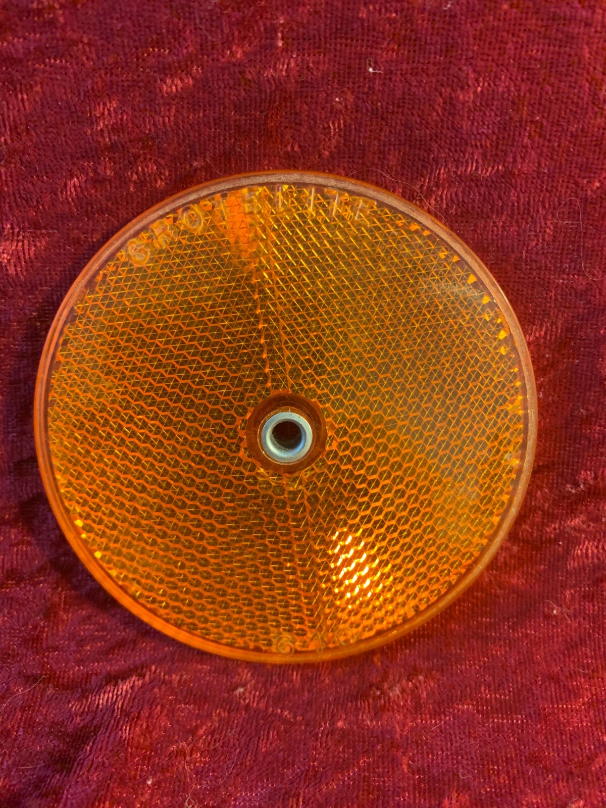Vintage GROTE MFG CO Orange Plastic  Lens #640 Made in USA