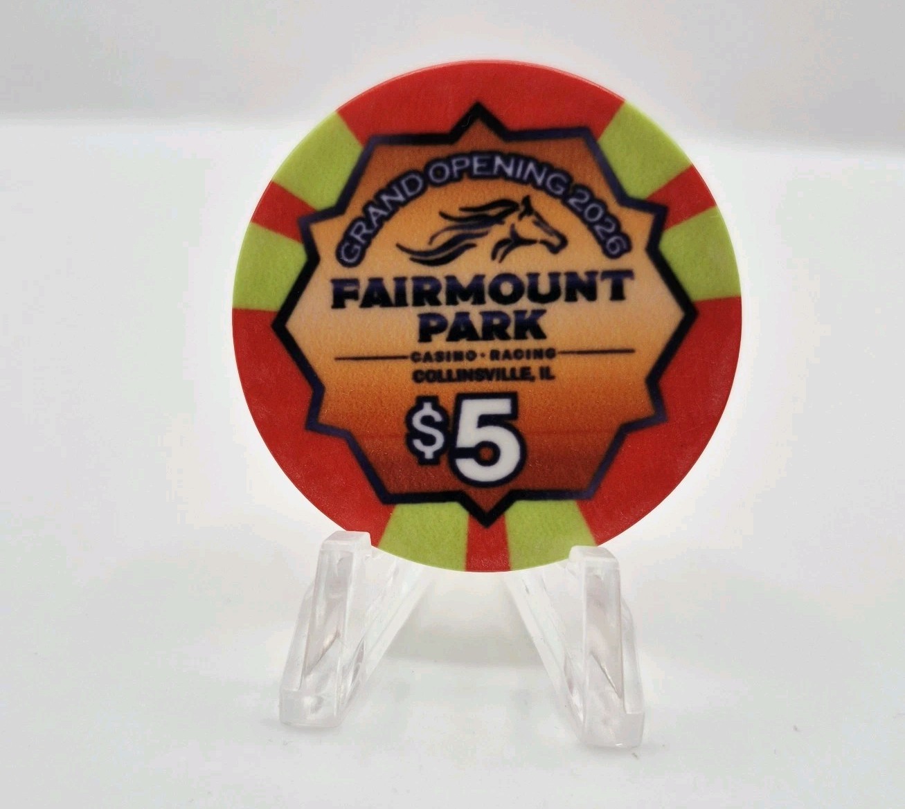 Fairmount Park Casino & Racing Collinsville Il 2026 \'Grand Opening\' $5 Chip