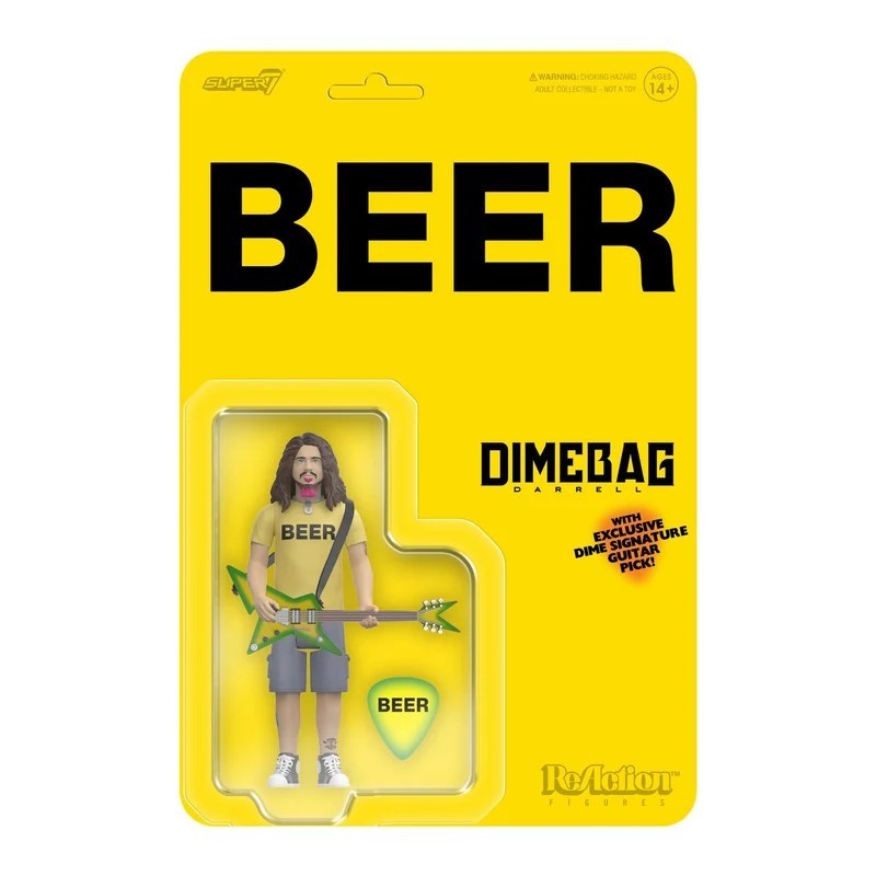 Dimebag Darrell (BEER Shirt) Super7 Reaction Action Figure