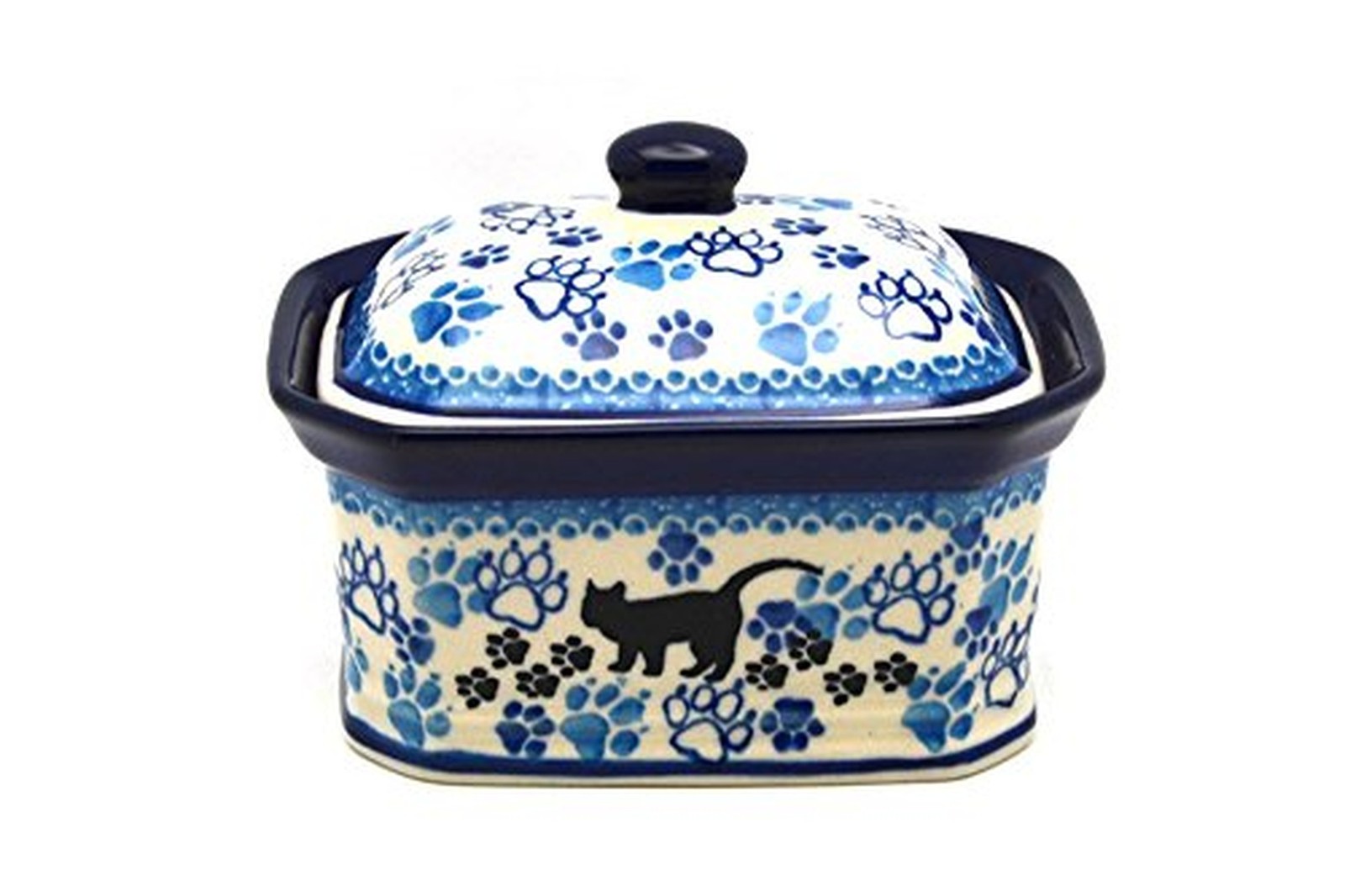 Polish Pottery Cake Box - Small - Boo Boo Kitty Polish Pottery Cake Box - Small - Boo Boo Kitty