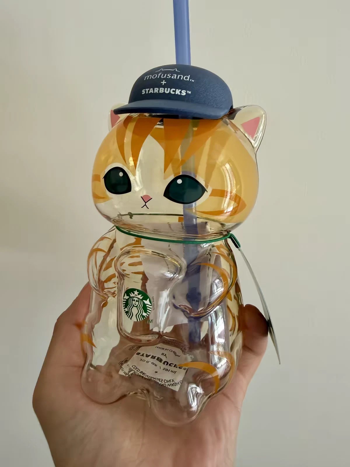 2026 HOT ITEM Starbucks x Mofusand Collection Cat Shaped Glass Cup
