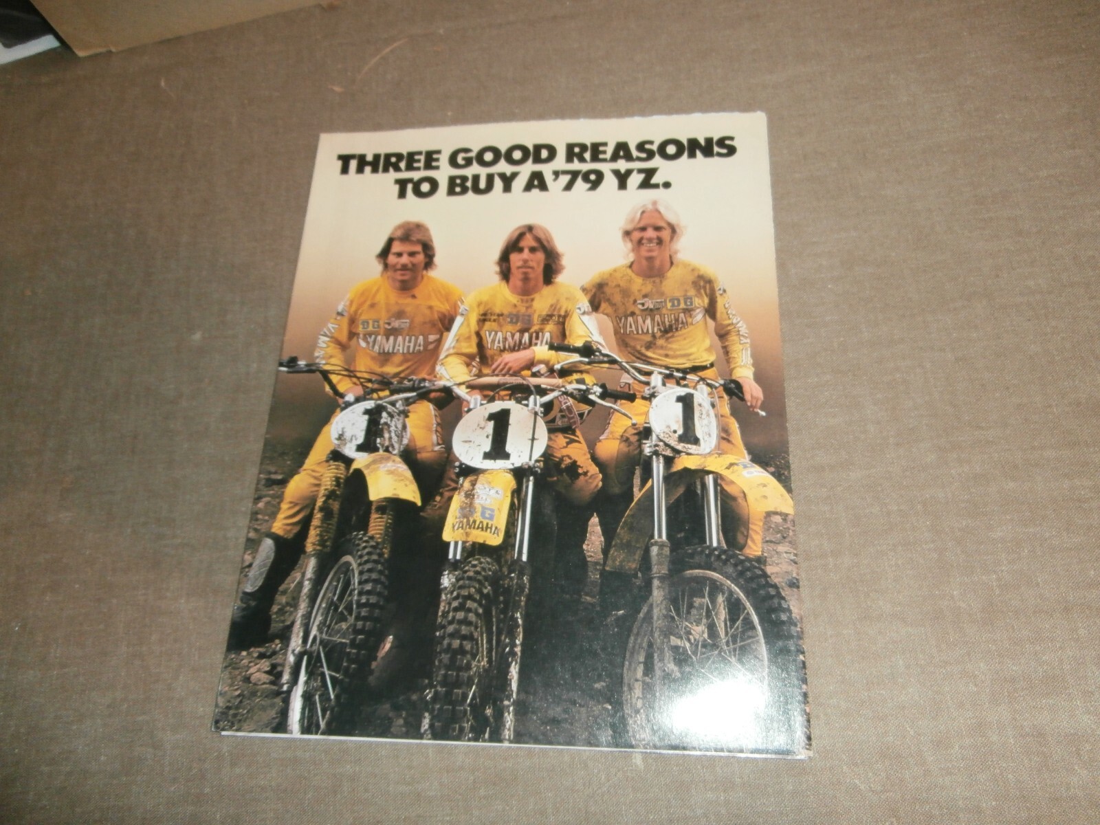 Original 1979 Yamaha YZ Motorcycle Sales Brochure Poster Glover Burgett Hannah
