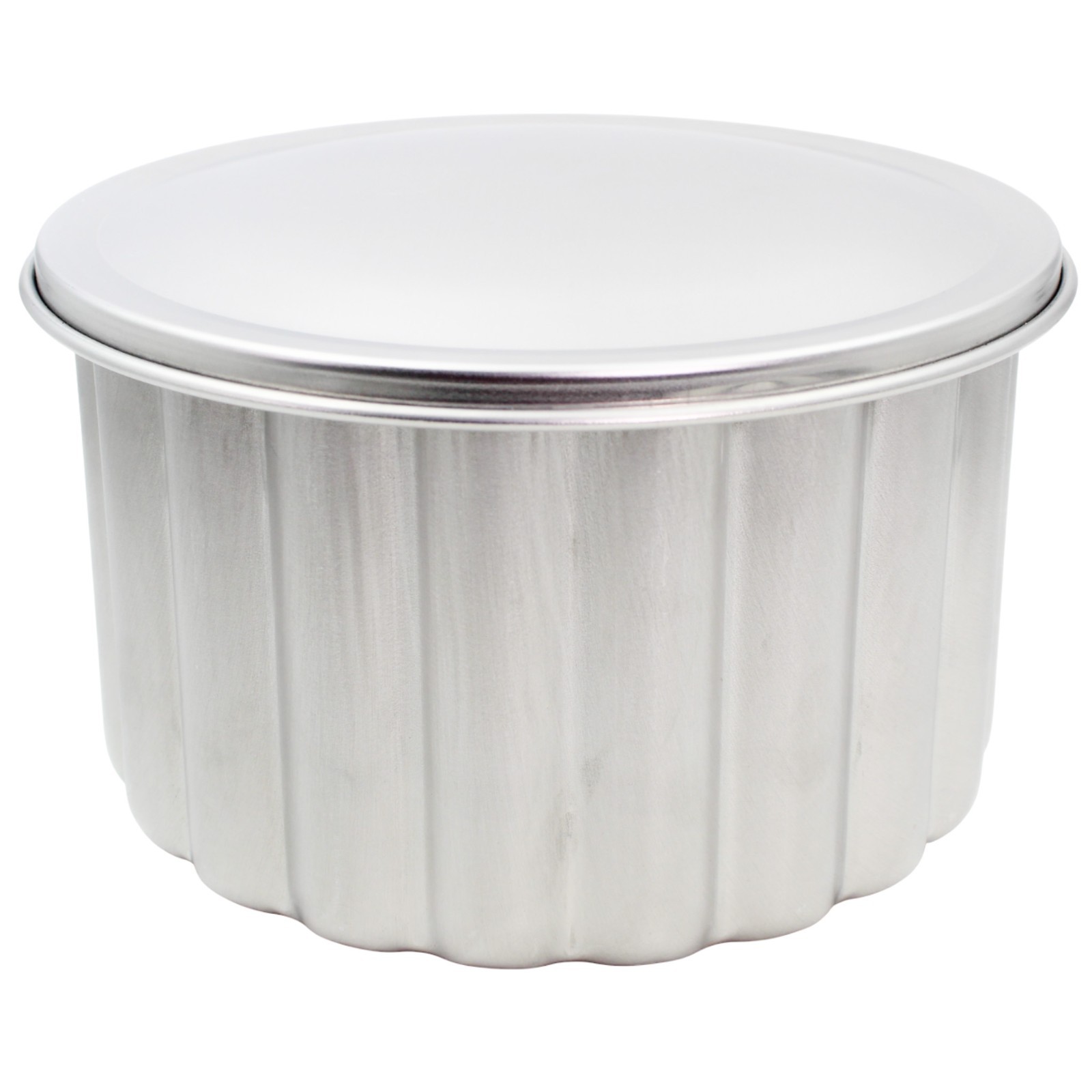 Portuguese Fluted Aluminum Pudding Mold with Lid - Traditional Flan Bakeware Portuguese Fluted Aluminum Pudding Mold with Lid - Traditional Flan Bakeware