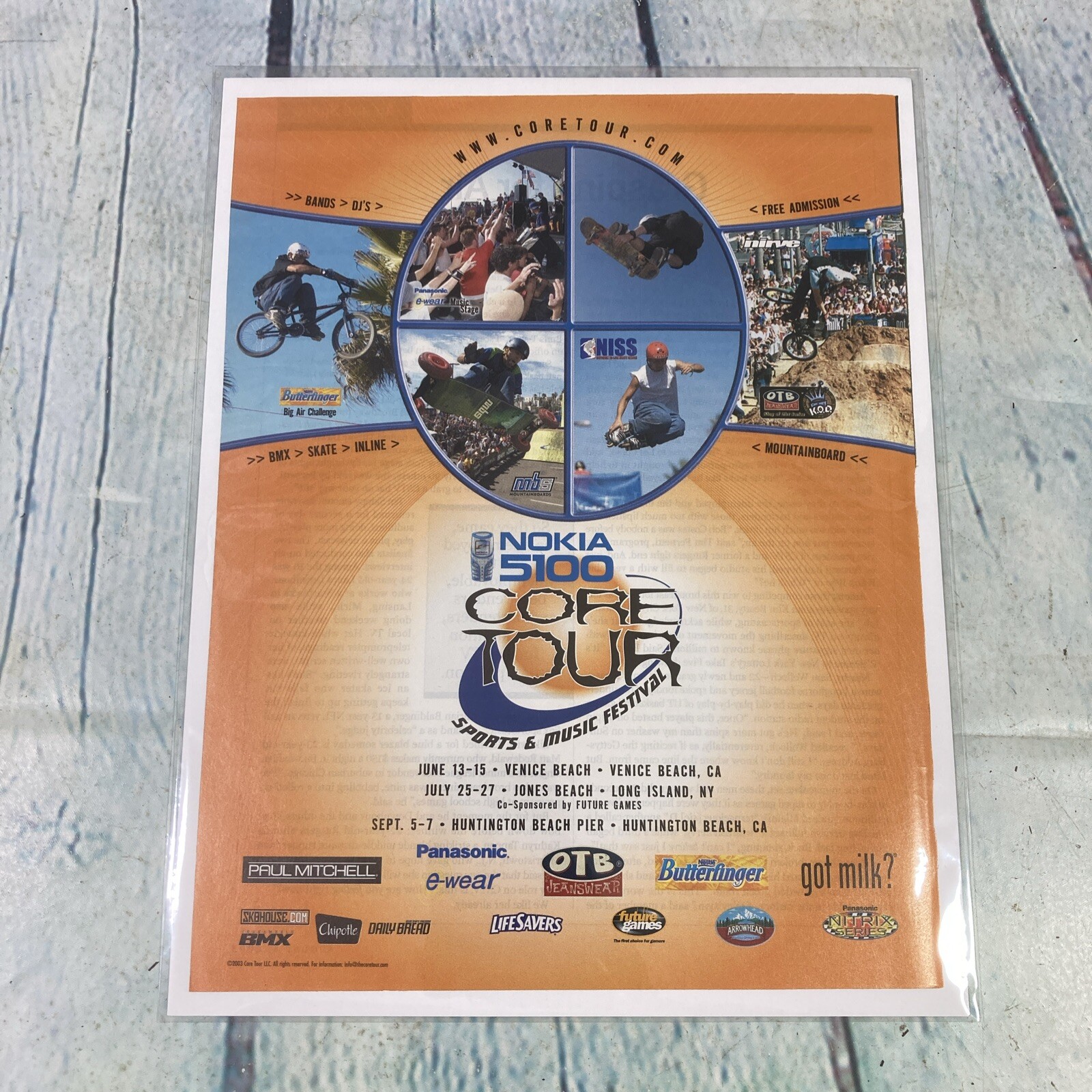 2003 Nokia 5100 Core Tour Festival Vtg Print Ad/Poster Promo Art Magazine Page