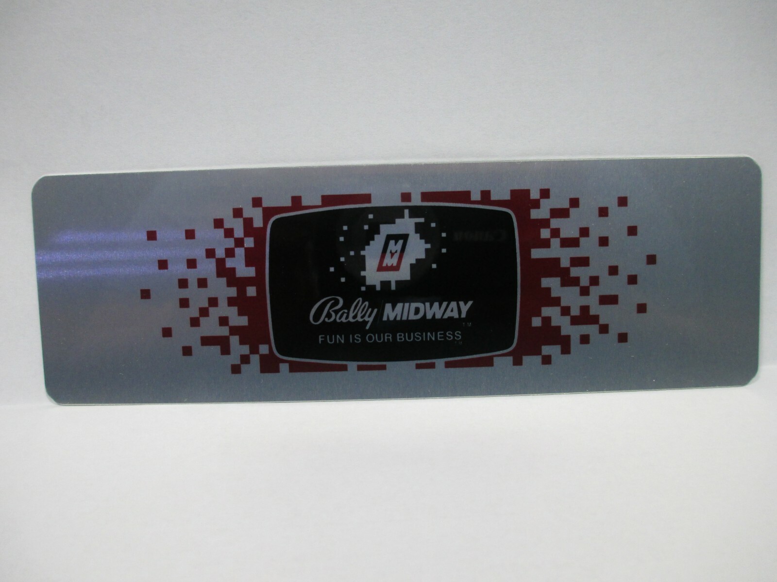 Bally Midway Coin Door Plate -Fun Is Our Business Original Size