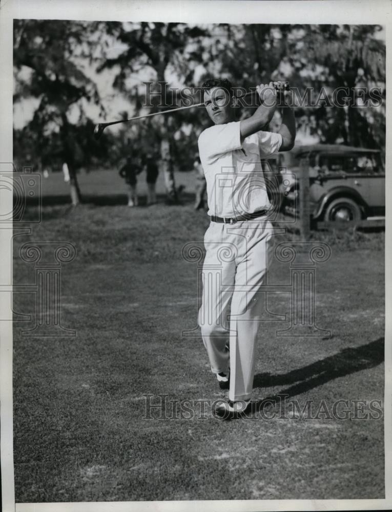 1934 Press Photo Tommy Goodwin in South Florida Golf Tournament at Palm Beach