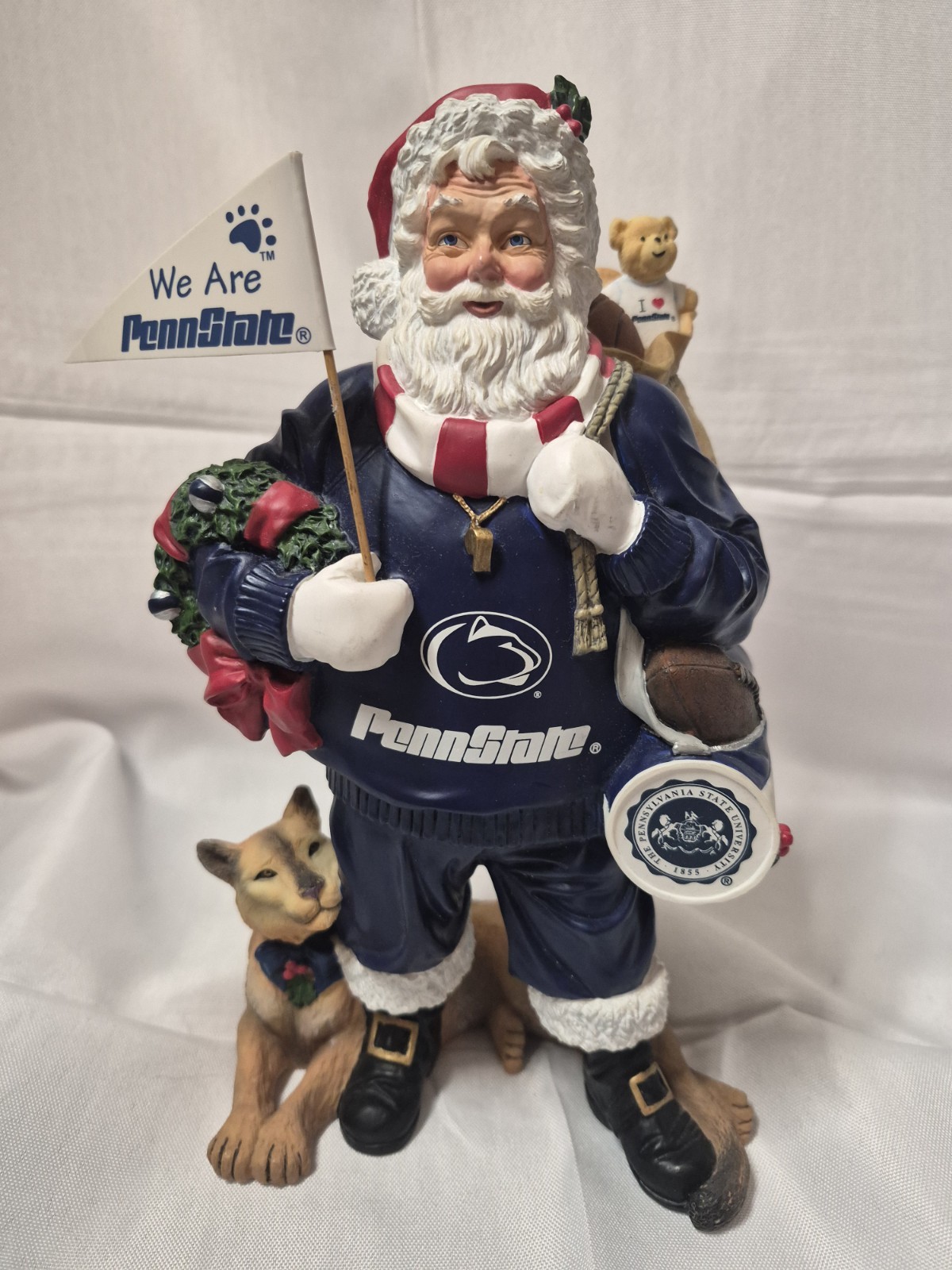 Danbury Mint Penn State Football Nittany Lions 9” Santa Claus Christmas Figurine