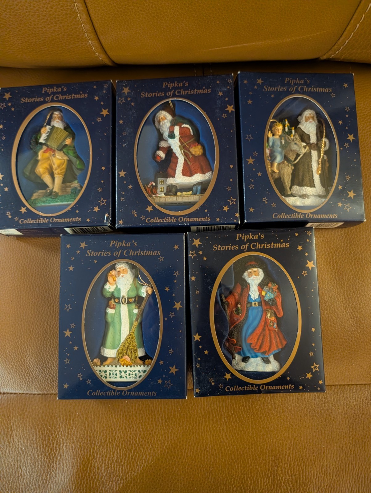 Lot Of 5 Pipka's Stories of Christmas Ornaments.