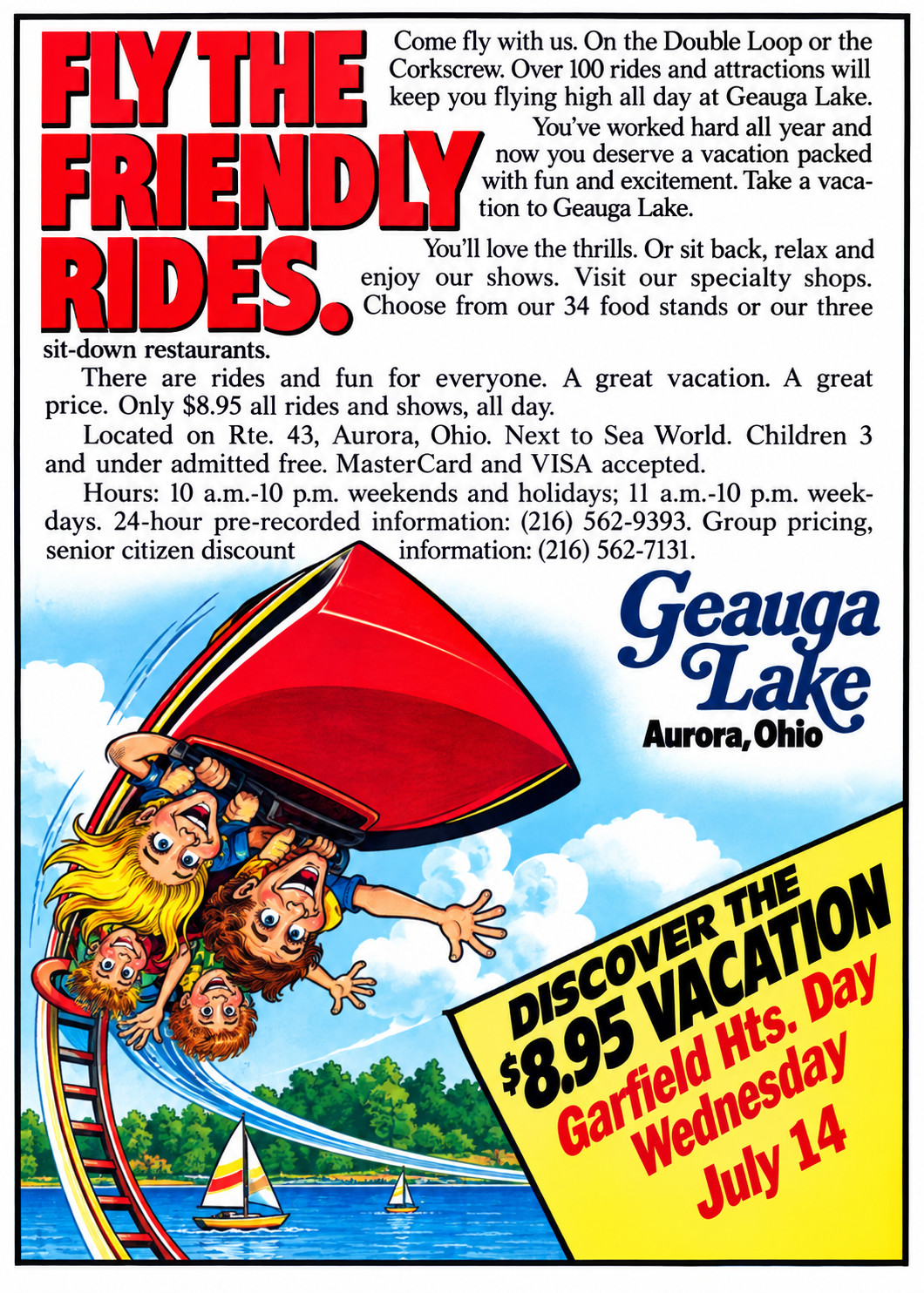 Vintage Geauga Lake Amusement Park Ad Magnet – Aurora, Ohio