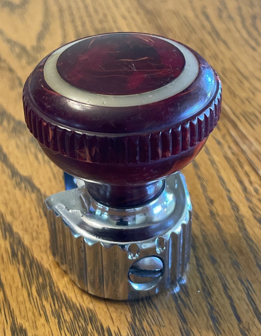 Vintage Santay Bakelite Chrome Steering Wheel Spinner Suicide Knob 