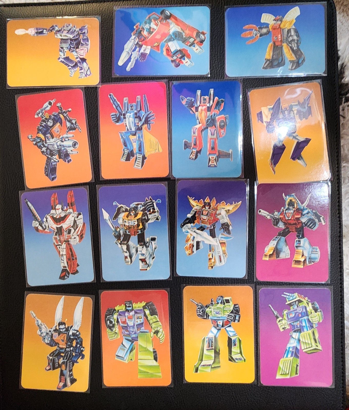 1985 Transformers Hasbro 118 Plus Card Lot. Shockwave, Omega, Jetfire Rookies