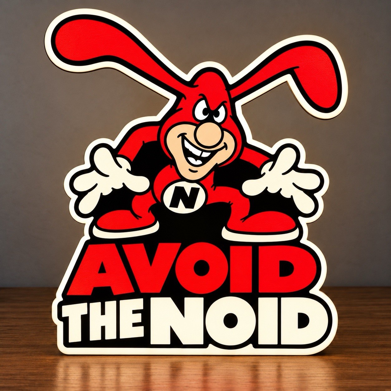 The Noid Avoid The Noid LightBox Display – Retro 80s Pizza Mascot USB Powered The Noid Avoid The Noid LightBox Display – Retro 80s Pizza Mascot USB Powered