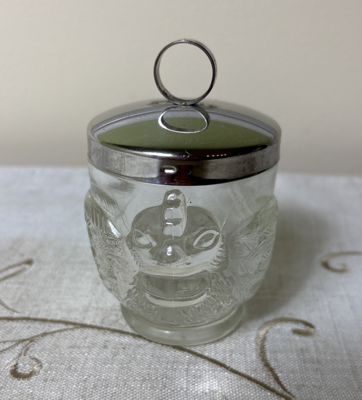 Vintage WMF Frasers Chicken Coop Glass Double Egg Coddler Germany 