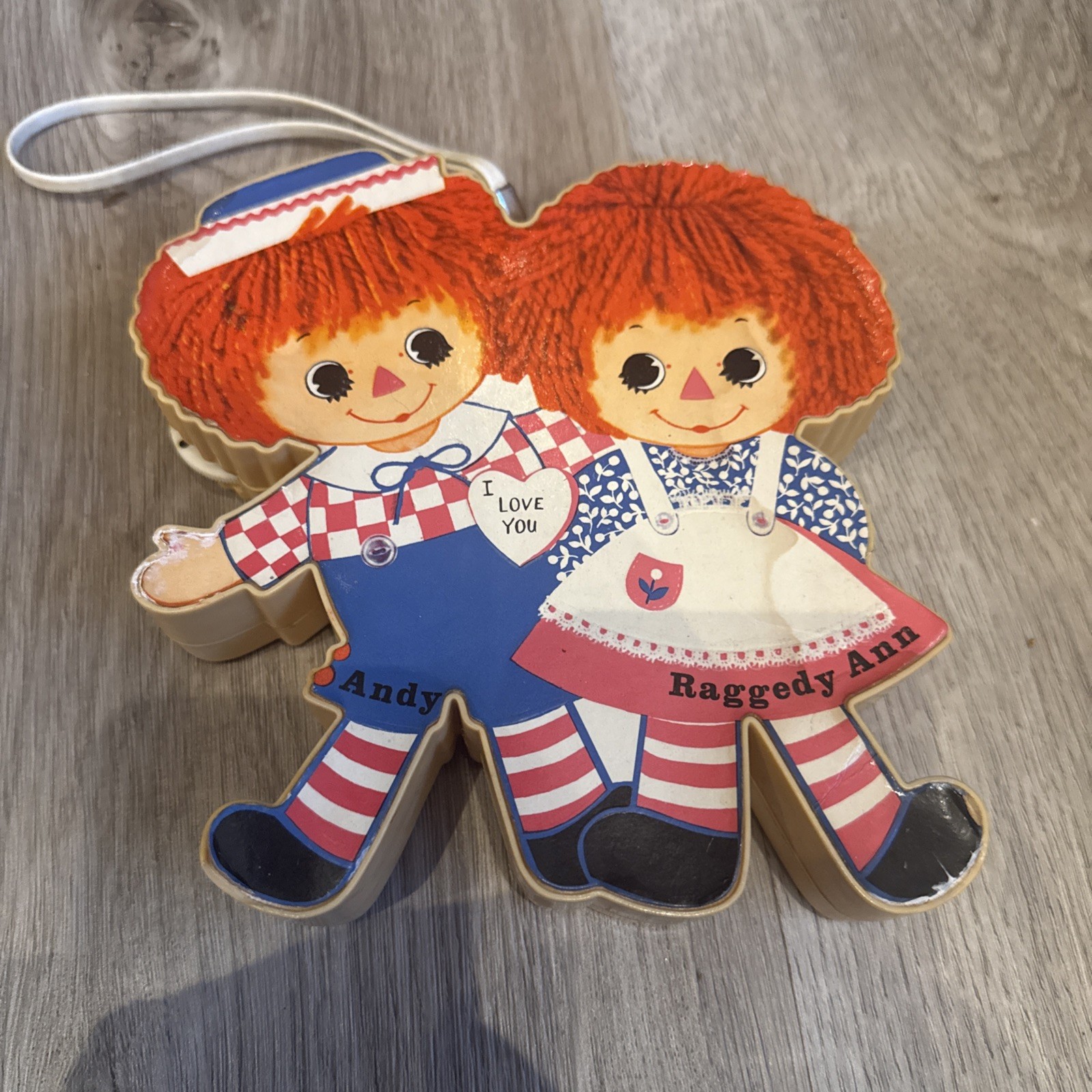 1973 Raggedy Ann & Andy 9V Portable Radio Tested Working 