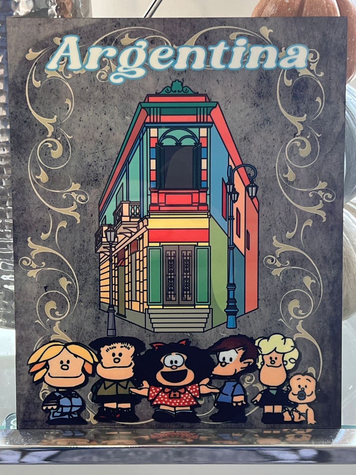 CARTEL DE ALUMINIO Caminito & Mafalda, Argentina 8x10 Metal Print