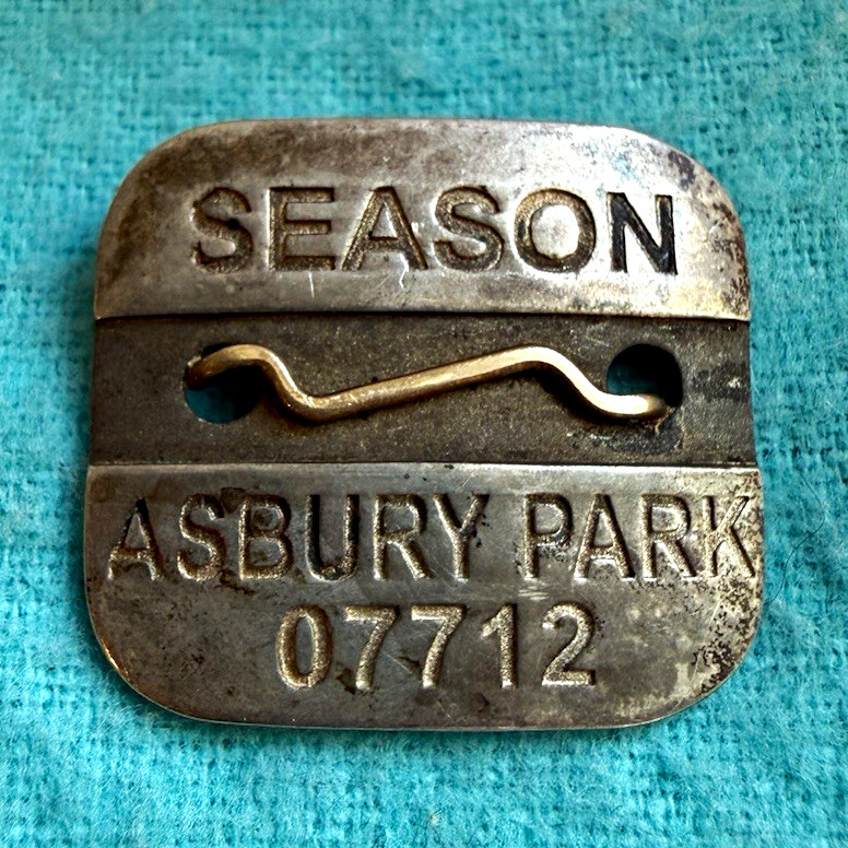 Sterling Silver Charm Souvenir Asbury Park, New Jersey 07712 Beach Badge Rare Sterling Silver Charm Souvenir Asbury Park, New Jersey 07712 Beach Badge Rare