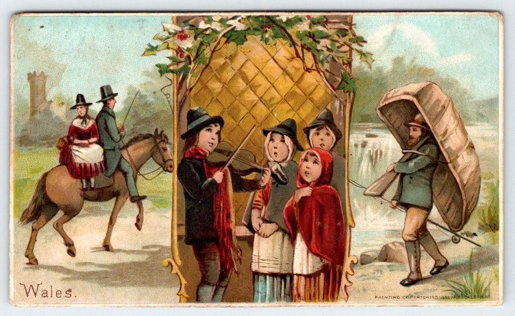 1893 WALES ARBUCKLES TRADE CARD SPORTS & PASTIMES OF NATIONS SERIES #5