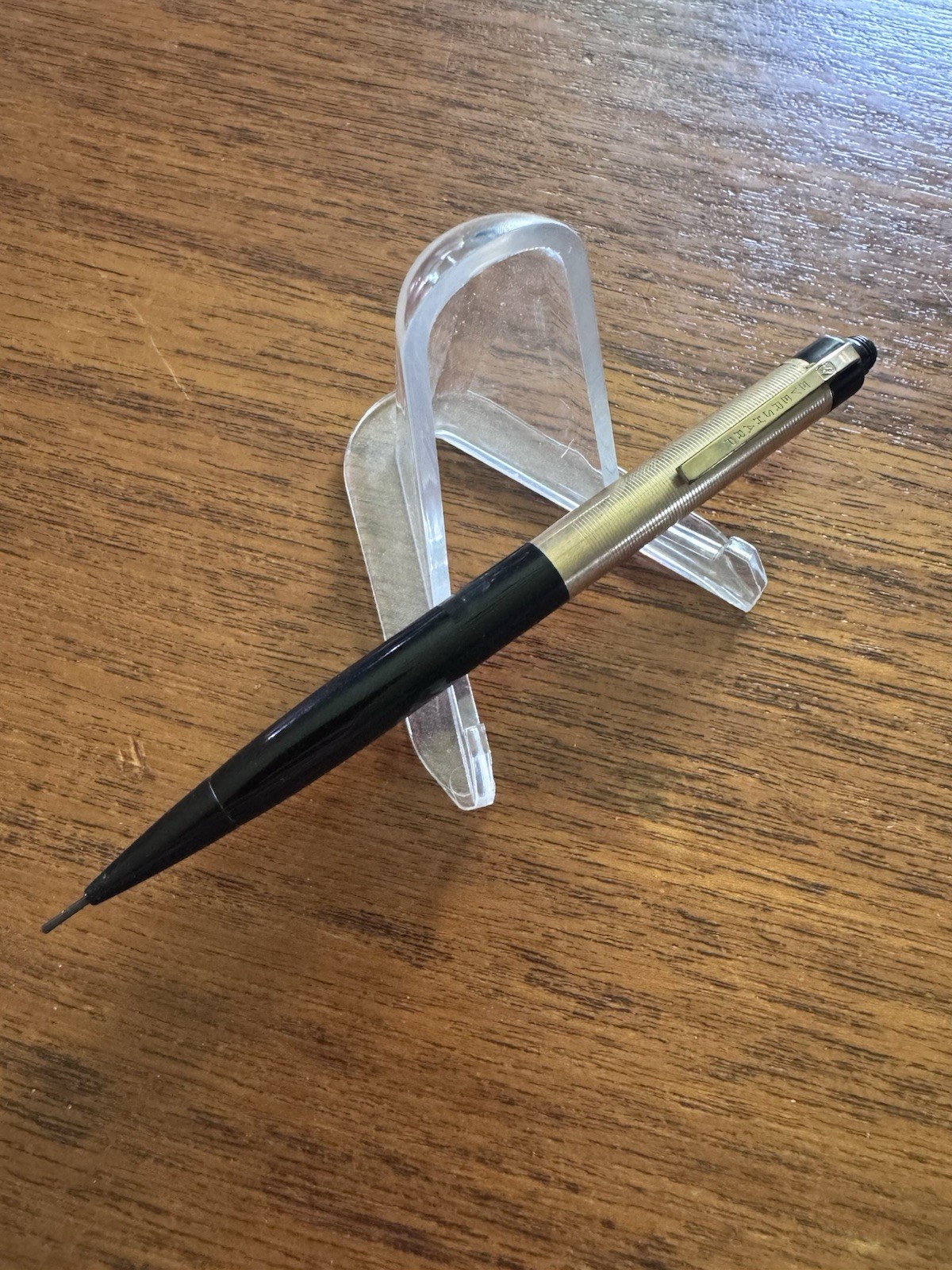 1940s Eversharp Art Deco Skyline 14kt. Black Fountain Pen/Pencil Vintage