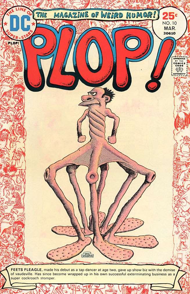 Plop #10 VF; DC | March 1975 Basil Wolverton - w/Bag+Board
