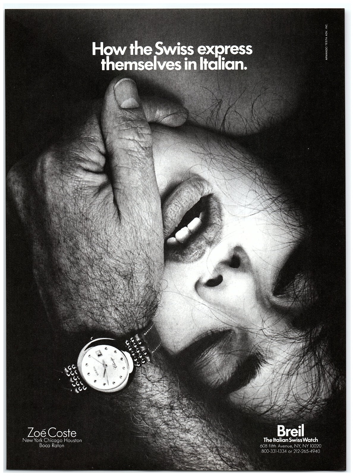 1987 Breil Watch Print Ad, How The Swiss Express Themselves In Italian Zoe Coste