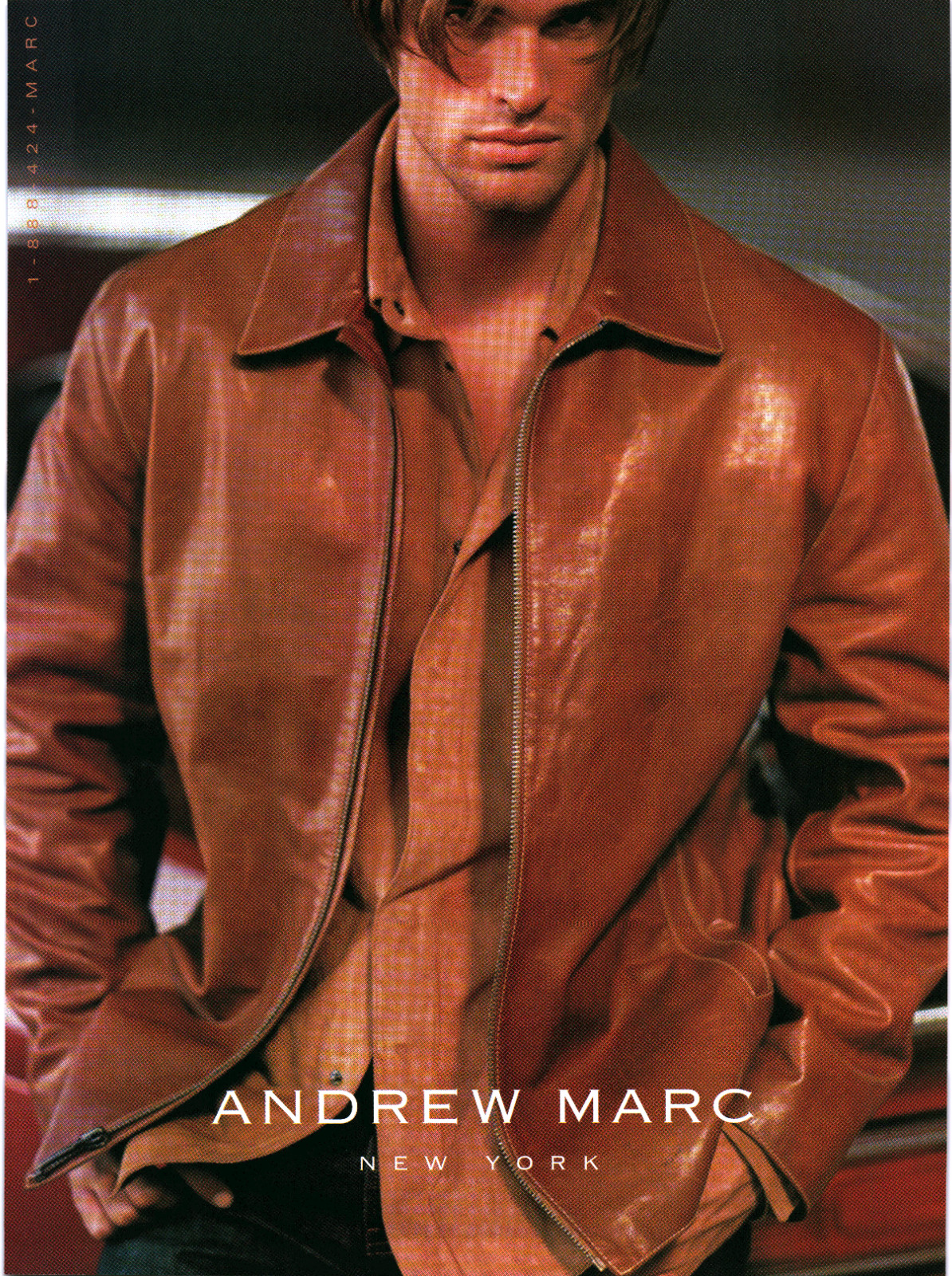 Andrew Marc 2001 Fashion Leather Jacket Vintage Print Ad New York Art Decor VTG Andrew Marc 2001 Fashion Leather Jacket Vintage Print Ad New York Art Decor VTG