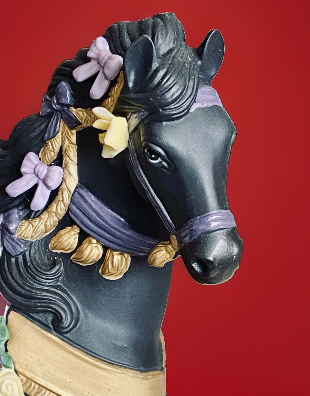 VTG 1993 Lenox Midnight Charger Carousel Horse Collection Fine Porcelain Figure