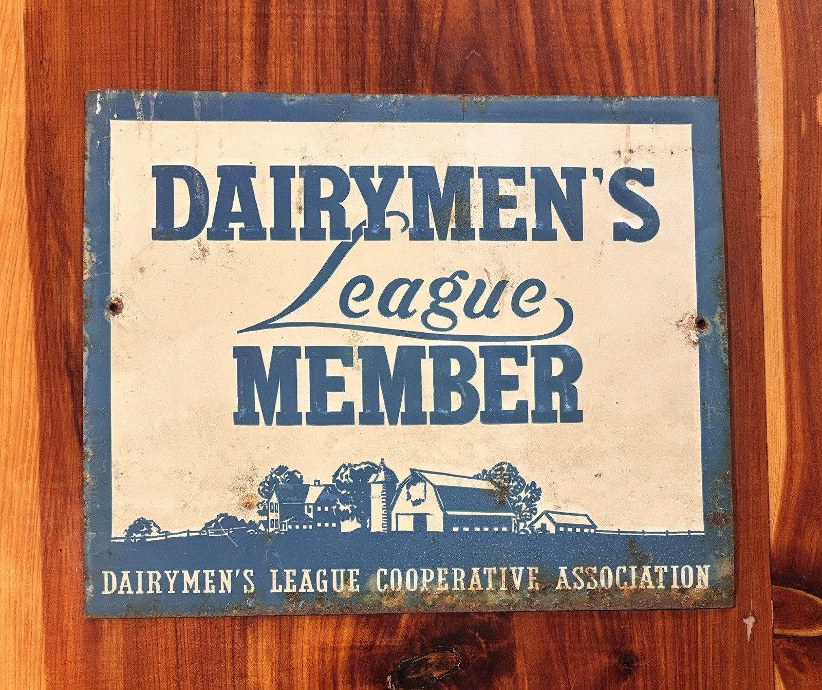 Vintage Dairymens League Member - Metal Sign 10\