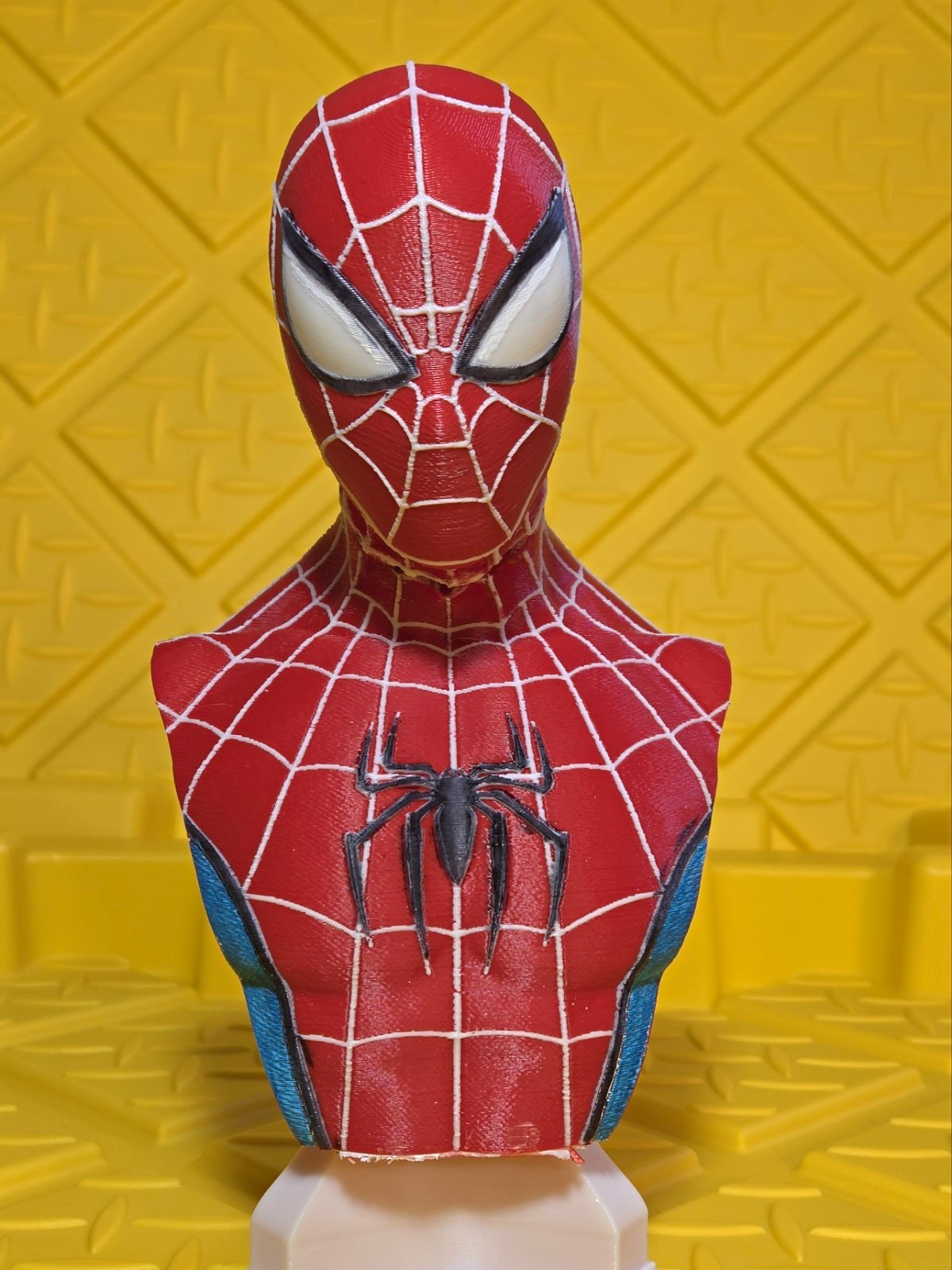 Spider-Man 3D Printed  Bust Figurine 1:6 Scale Red Blue White Black
