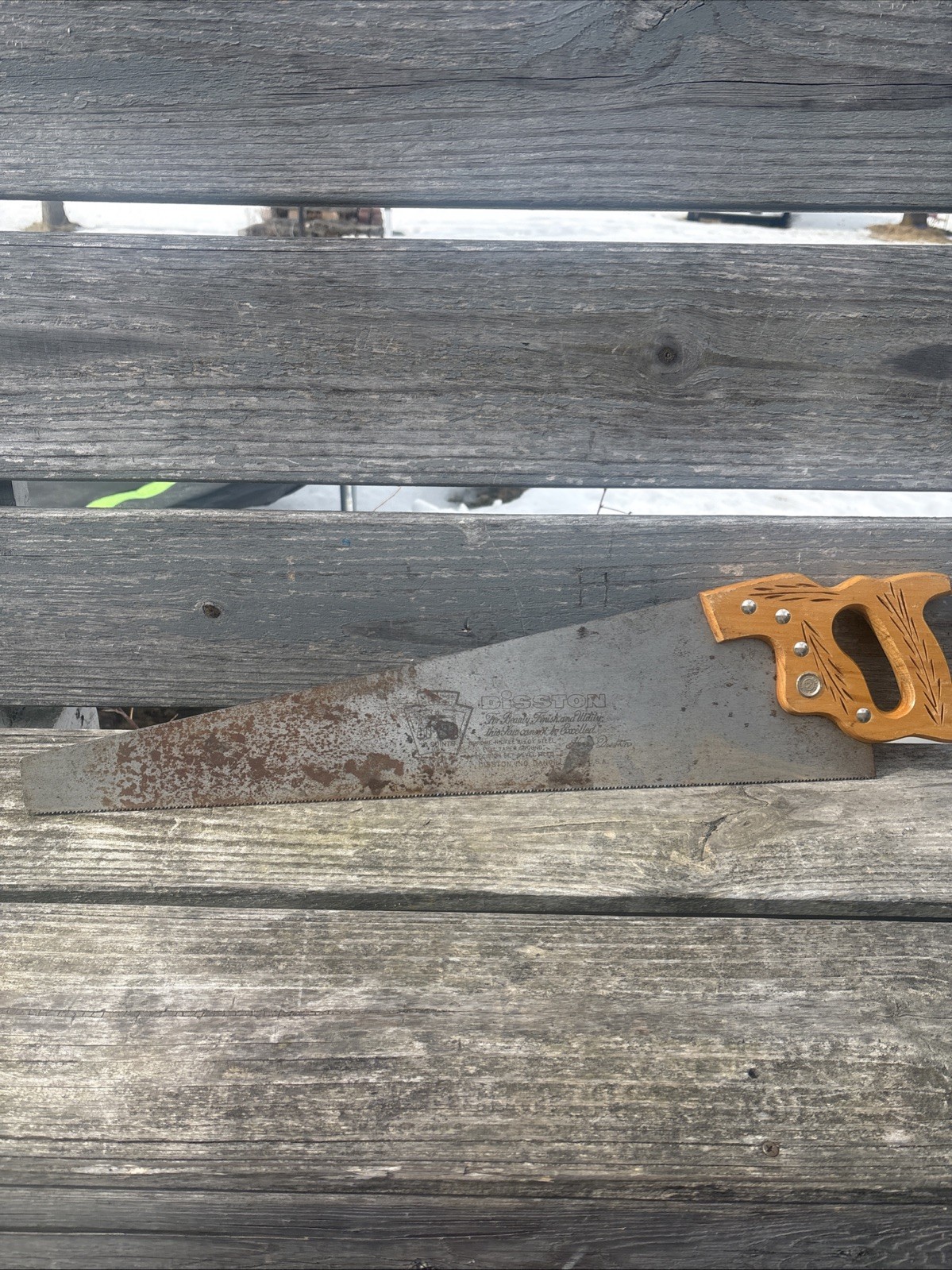 Vintage HENRY DISSTON & SONS Hand Saw 26” 10 Points 🔥🔥🔥 Vintage HENRY DISSTON & SONS Hand Saw 26” 10 Points 🔥🔥🔥