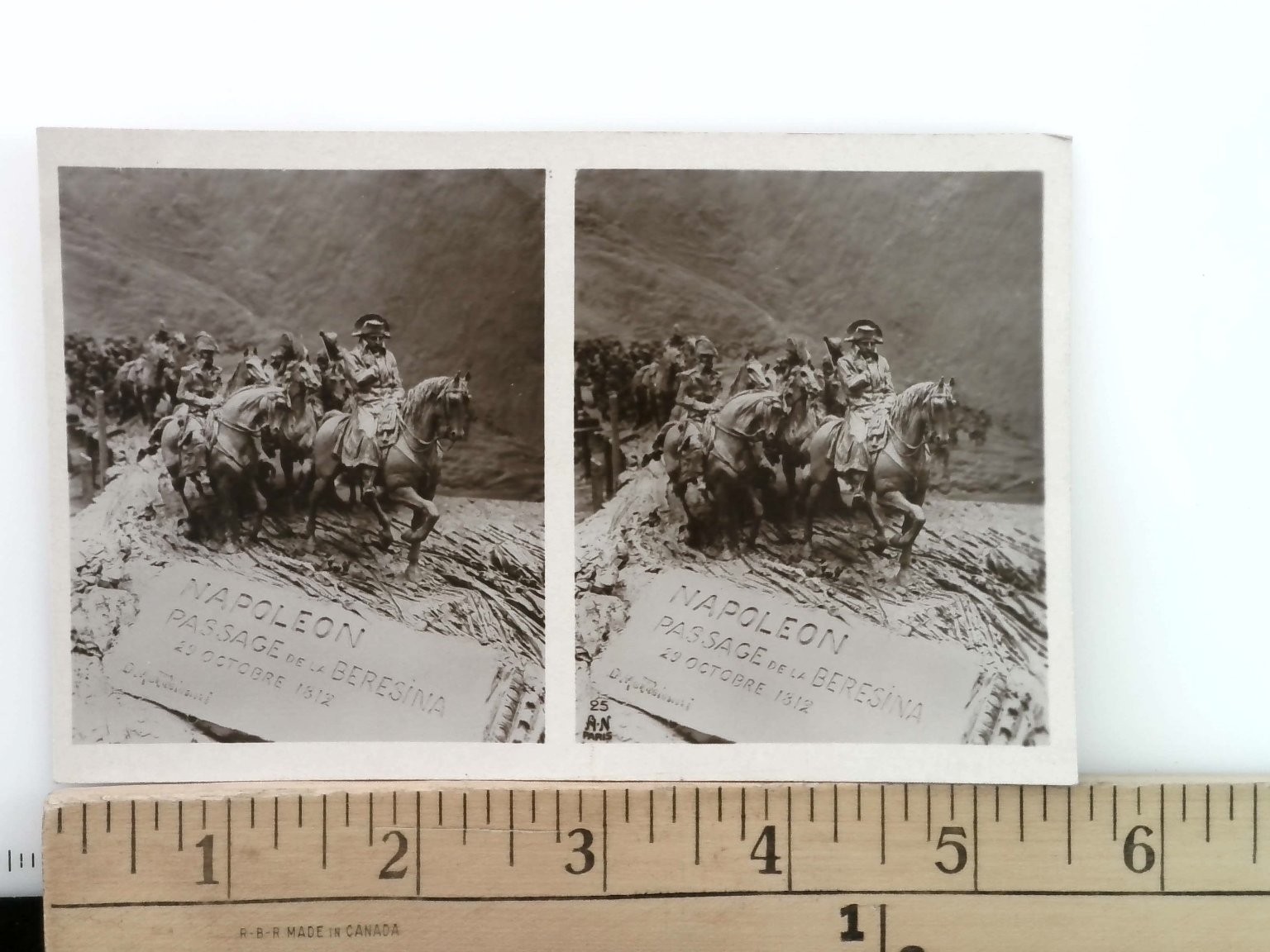 Napoleon Passage de la Beresina Stereoview Card A.N. Paris 1910s French History