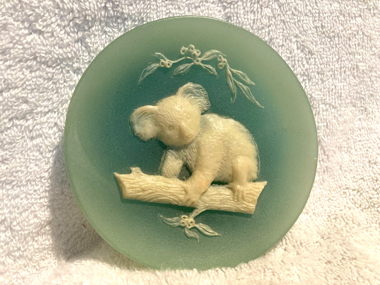 Marle Stone Green Marble Koala Bear Plate 5/8\