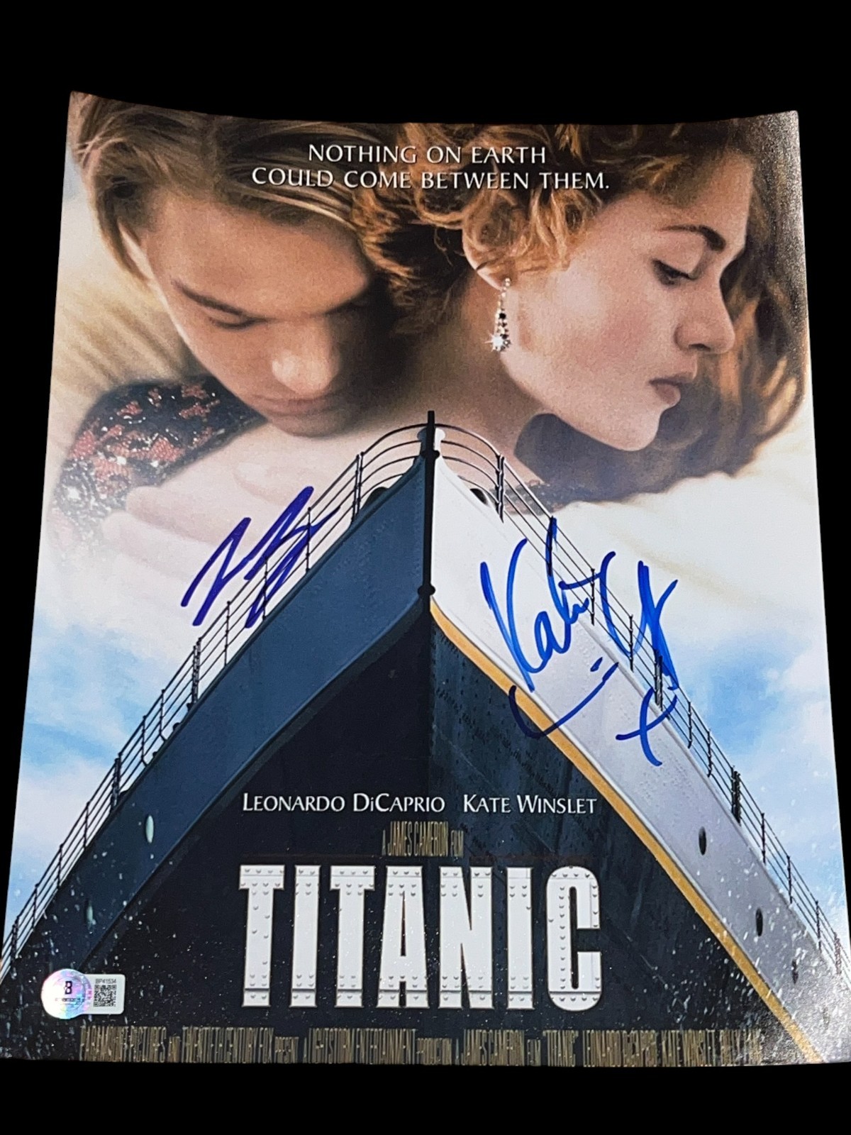 LEONARDO DICAPRIO KATE WINSLET SIGNED AUTOGRAPH 11x14 PHOTO POSTER BECKETT BAS F