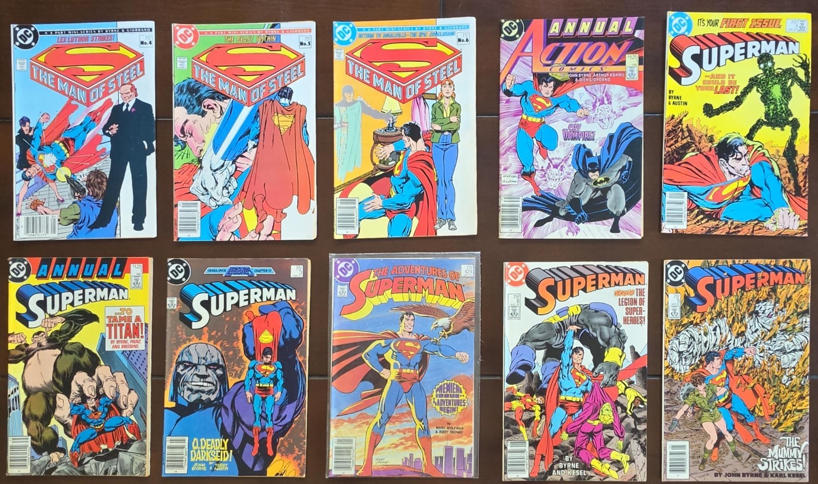 Vintage DC Superman Comic Book Lot – 10 Comics – 1986–1987