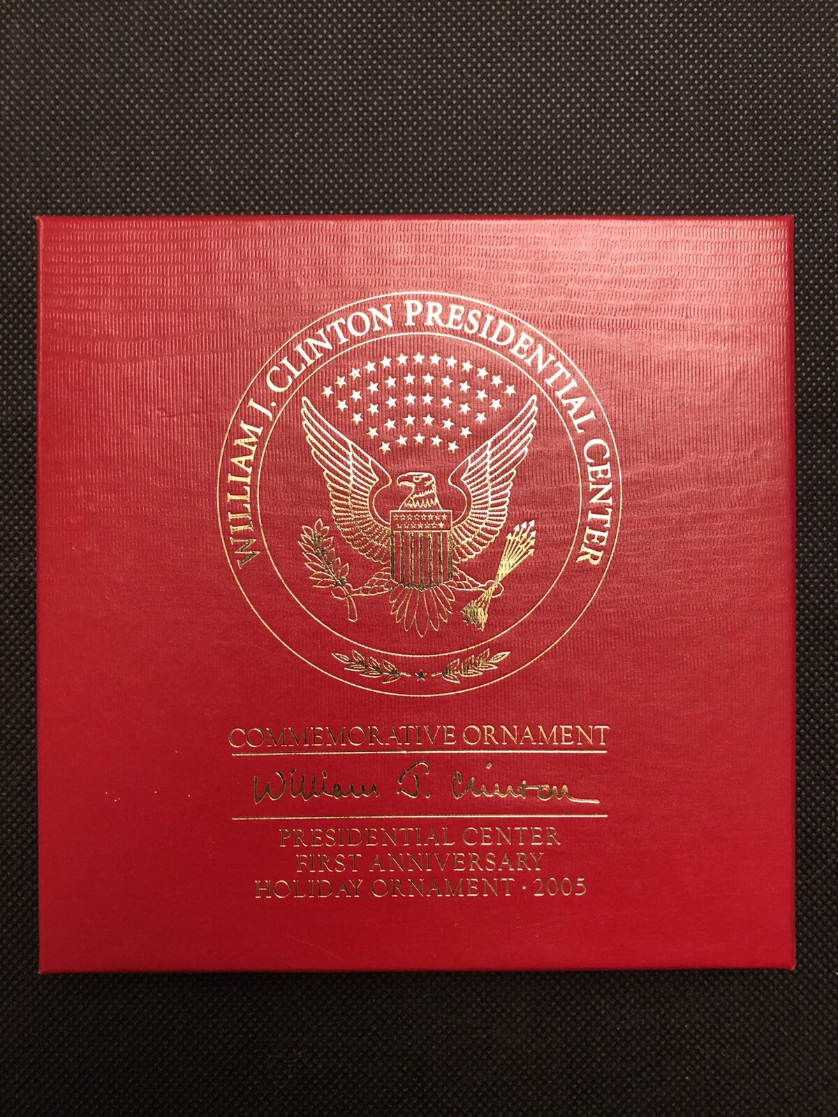 2005 William J. Clinton Presidential Center Commemorative Ornament With Box Rare