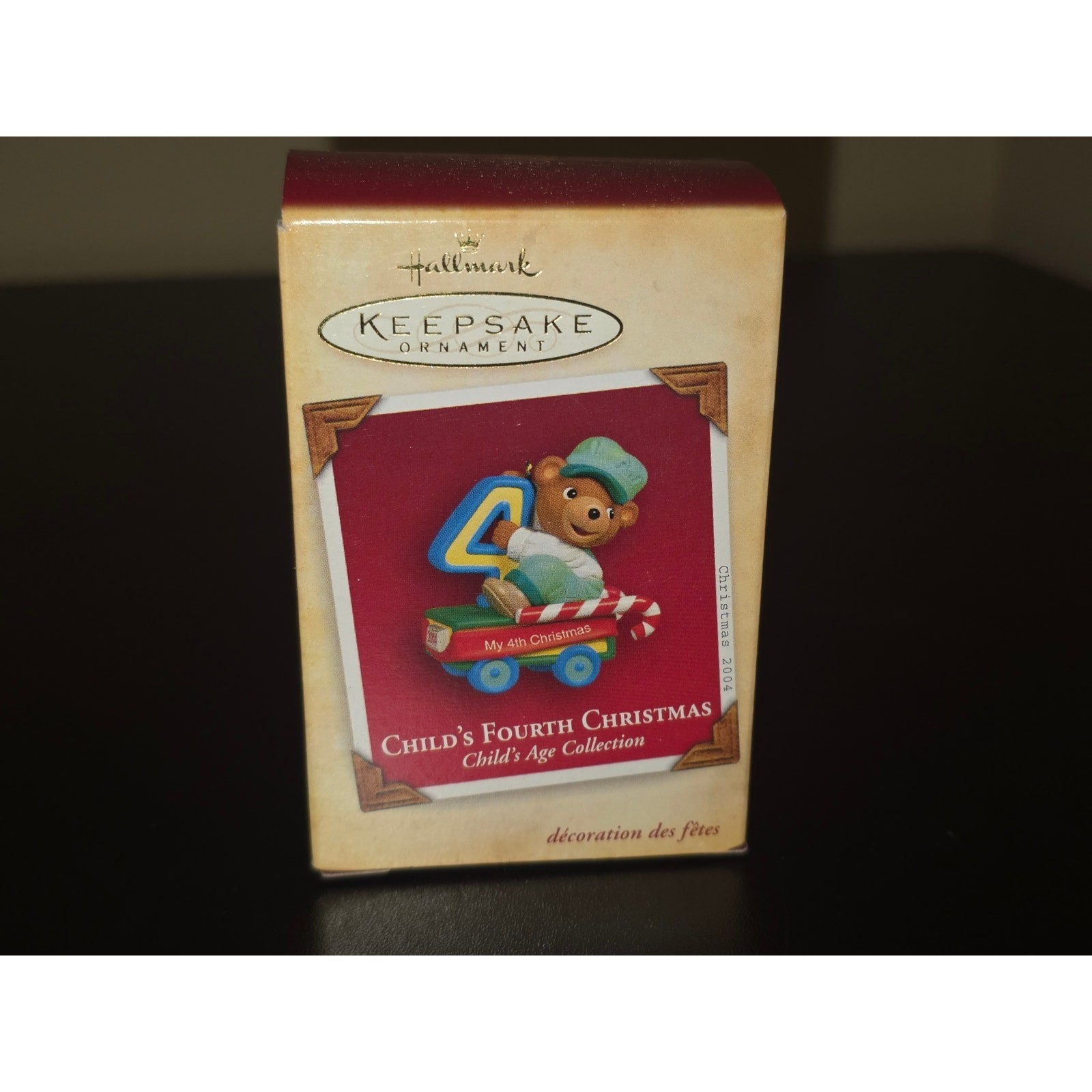 Hallmark Keepsake Ornament 2004 Child\'s Fourth Christmas Bear Wagon QXG5771