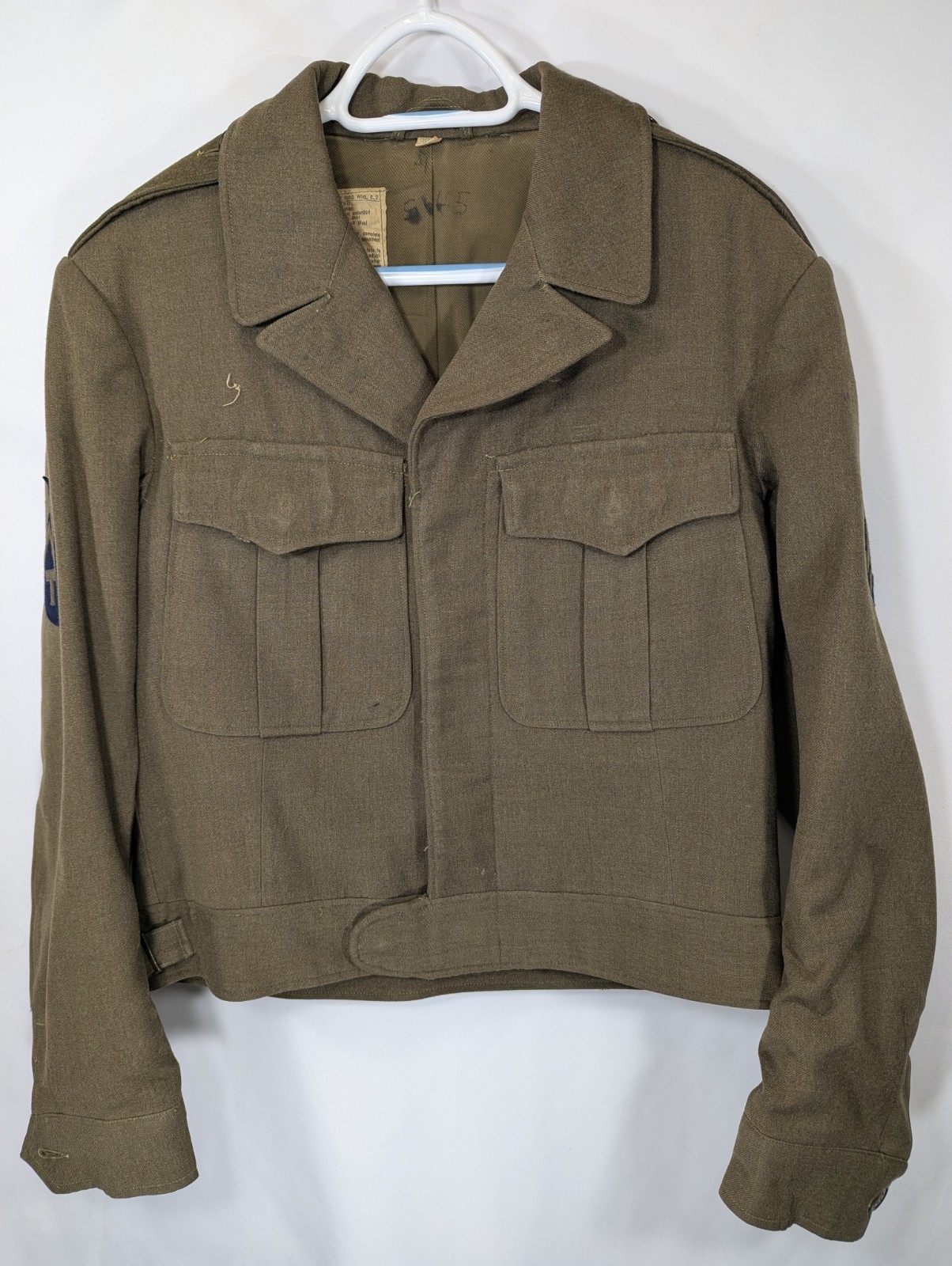 MILITARY FIELD JACKET VINTAGE US ARMY IKE MEN'S 38L WOOL WWII 1946 