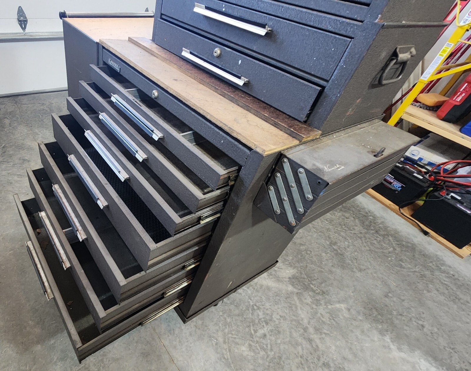 kennedy, machinist, roll away, tool box, 